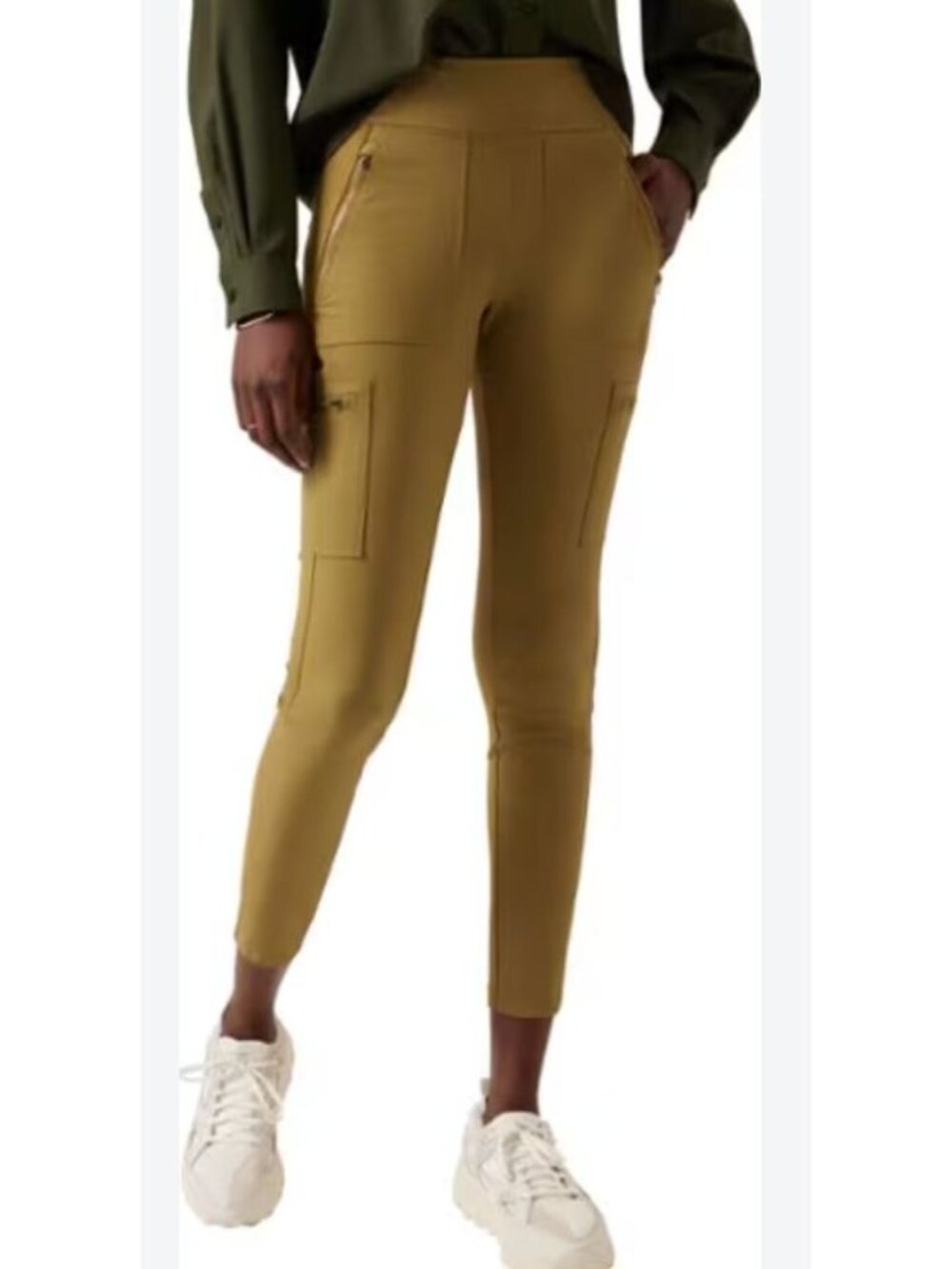 ATHLETA headlands hybrid cargo II tight in tapestry gold size 8 tall